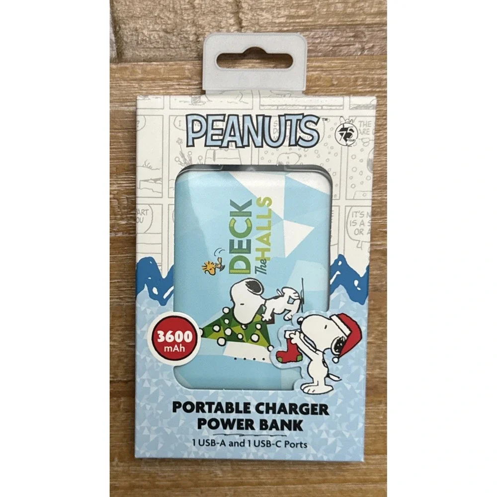 Peanuts Snoopy‎ & Woodstock Portable Charger Power Bank - 3600 mAH - New in Box